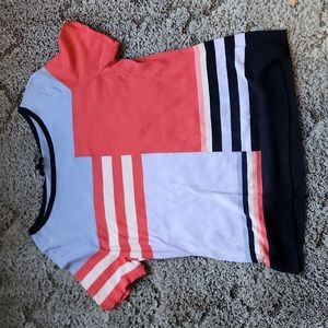 The Limited Color Block Short Sleeve Sweater Size Large-